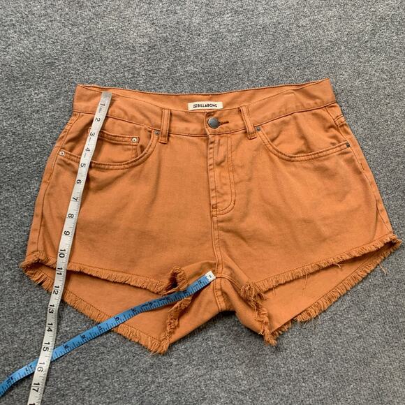 Billabong Shorts Womens 29 Terracota Denim Drift Away Cutoffs Frayed Hem Micro - Picture 6 of 13